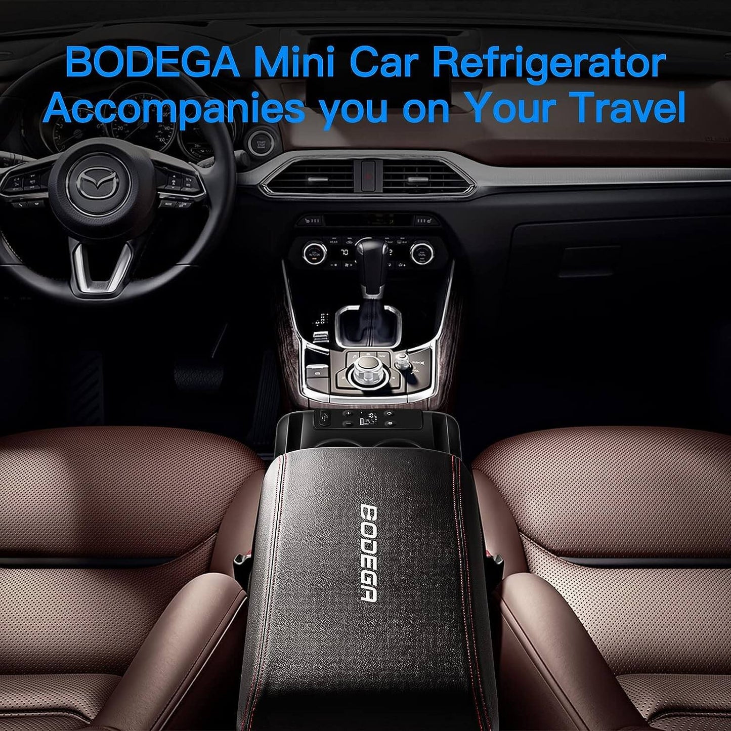 BODEGAcooler Armrest Refrigerator Car Fridge 16Qt/15L CF15