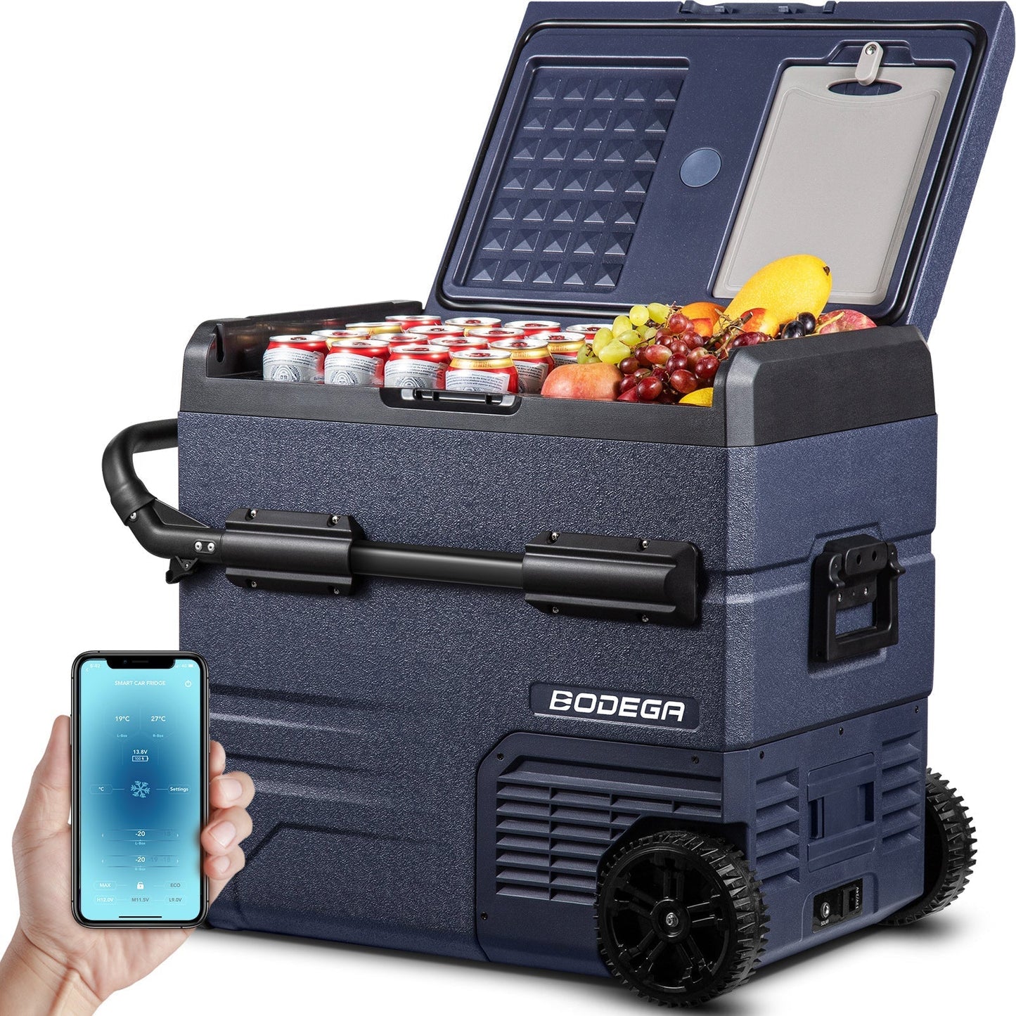 BODEGAcooler Portable Refrigerator 37qt/35L Dual Zone on Wheels  - TWW35