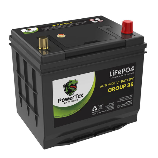 PowerTex 2008 Nissan Sentra Car Battery BCI Group 35 / Q85 Lithium LiFePO4 Automotive Battery - PTLG35-343