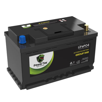 PowerTex 2006 Audi S4 Car Battery BCI Group 94R / H7 Lithium LiFePO4 Automotive Battery - PTLG94R-278